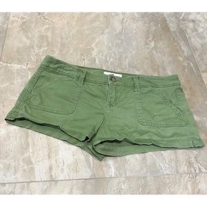 Hollister Green Shorts Sz 3